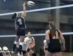 Lady Hawks splits Volleyball doubleheader